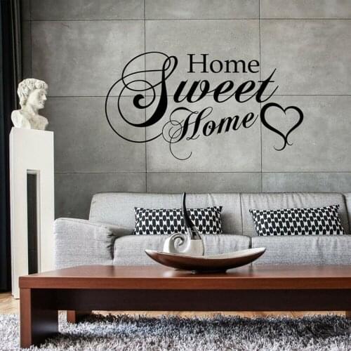 Home Sweet Home Wall Stickers Vinyl Interior Art Design Home Decoration Living Room Bedroom Family Quotes Decals Decor S235