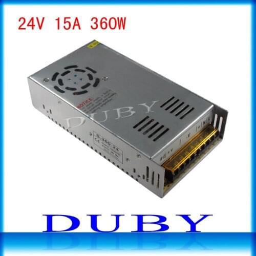 24V 15A 360W Switching power supply Driver For LED Light Strip Display AC100-240V Factory Supplier