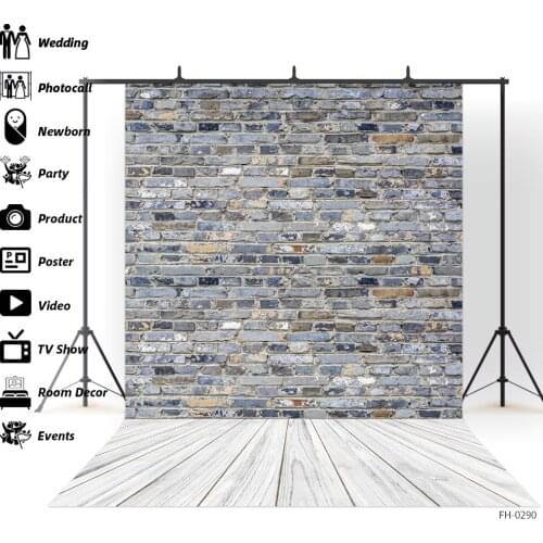 Brick Wall Wooden Floor Photo Studio Background For Photography Baby Portrait Photographic Backdrops Newborn Children Photophone