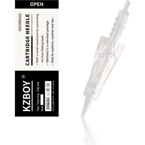 KZBOY 100PCS/Bag Sterilized 0.3mm 1RL 3RL 5RL 5F 7F Membrane Cartridge Needles with Lot # and Expiration Date for PMU Machine