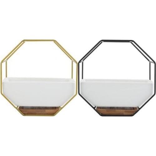 Creative Pots Nordic Minimalist Geometry Gold Iron Shelf Succulent Desk Plant Pot Green Flower Pot Desktop Pot Flower Vase Decor