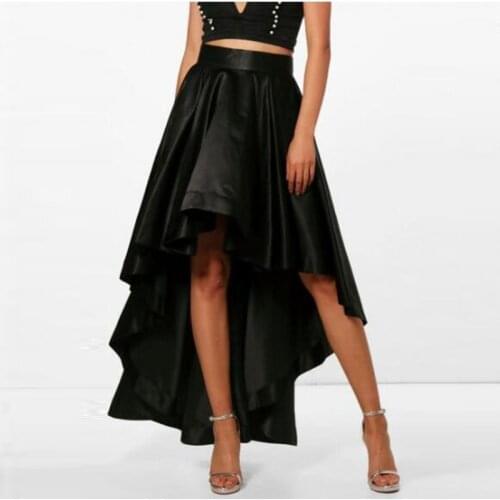 Trendy Hi Low Skirts saias mulher faldas Long Skirt Woman Black High Quality Faldas Saias Streetwear Skirt Girl