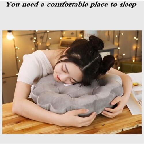 Cartoon Circle Thicken Coral Fleece Seat Cushion Winter Office Bench Seat Cushion Student Chair Ass Pad Sitting Pad Non-slip
