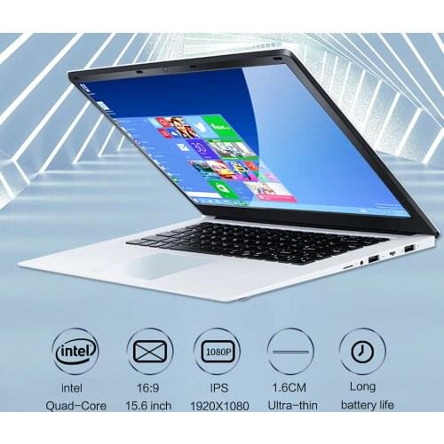 15.6 inch Student Laptop 1920x1080 Notebook 8GB RAM 128GB 256G 512G 1T ROM Laptops Windows 10 Intel Celeron J3455 Wifi Computer