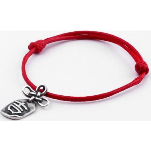 New Red Rope Chain Bracelet Womens Sterling Silver Retro Ethnic Charm Bracelet Chinese Style Jewelry Giftewelry Gift