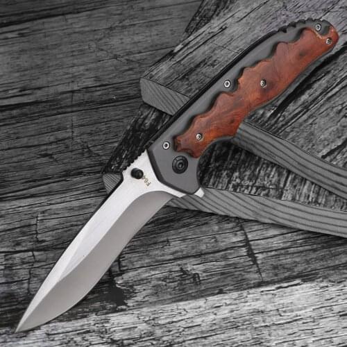 Hunting Folding Knife Tactical Defense Outdoor Pocket Knife Bearing Quick Opening Portable Hiking Short Knives with Belt Clip