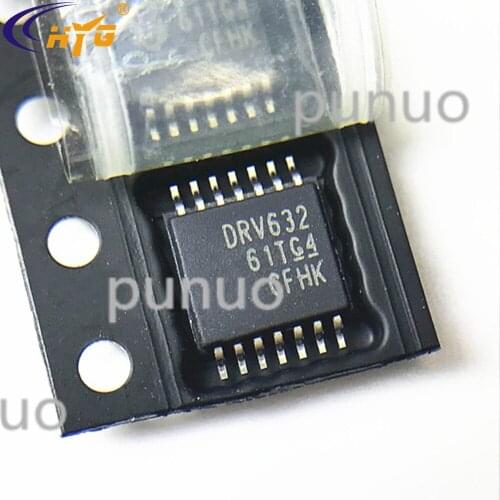 Original Authentic DRV632PWR Encapsulation TSSOP14 2-VRMS Audio Line Driver Adjustable Gain 600-Ω Output Load Compliant