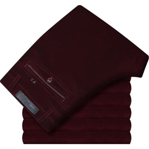 Autumn Men Classic Corduroy Formal Suit Pants Male Slim Fit Business Fashion Trousers Casual Big Size Mens Wedding Dress 3XMR37