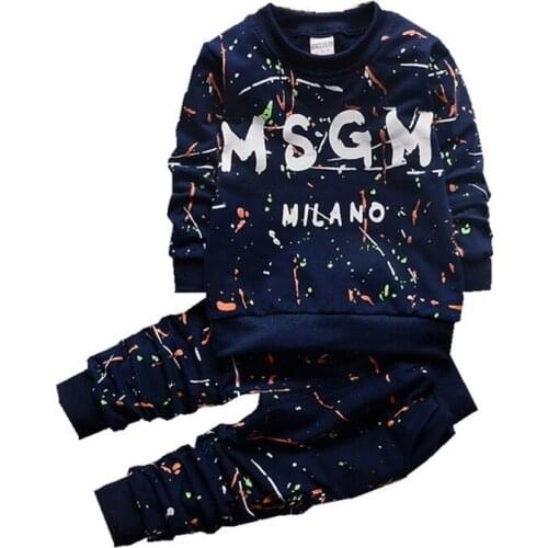 Fall Baby Girls Boys Print Clothes Set 2020 Boutique Outfits Top&pant Toddler Girl Tracksuits Graffiti Hip Hop Kids Clothing Set