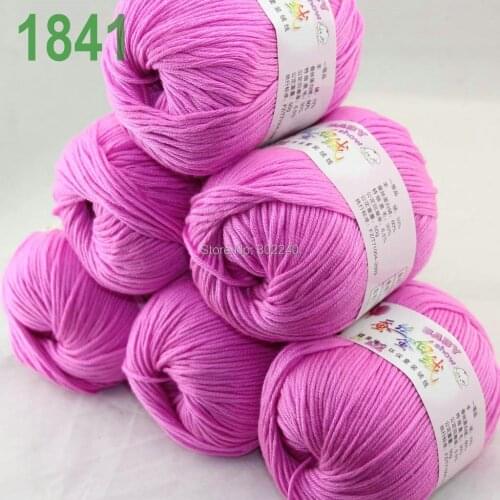 Sale Lot of 6 balls x 50g (147y) Cashmere Silk velvet Hand knitting Yarn Violet 1841