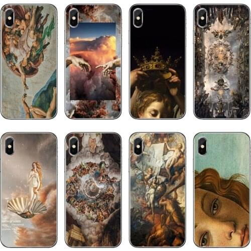Art Michelangelo Aesthetic Transparent Phone Case For iPhone 12 11 Pro Max Mini XS Max XR X 8 7 Plus 6 6S Plus 5 5S SE 2020