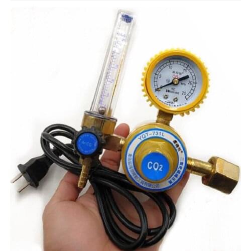 Pressure Regulator Pressure reducer CO2 Carbon dioxide heated pressure gauge 36V 110V 220V