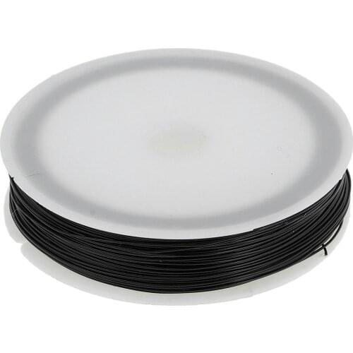 40m Length 0.5mm Diameter Iron Wire Thin Iron Line For DIY Models Makings & Bindings Black