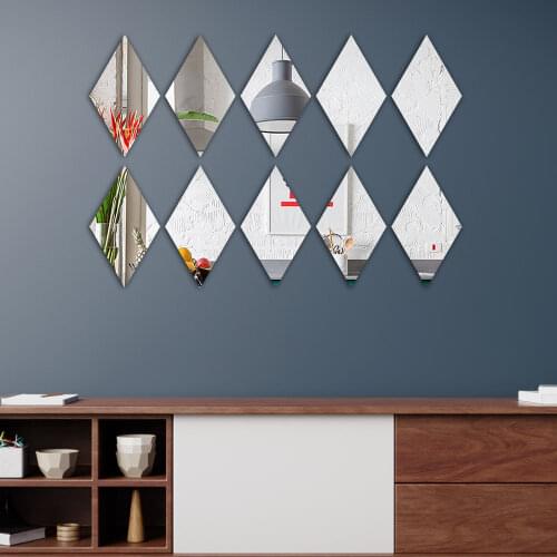 1/9/16/32 Pcs Mirror Wall Stickers Decal Self-adhesive Tiles Furniture Films 3D Mirror Wall Art Home Bathroom Decor 15X15X0.02cm
