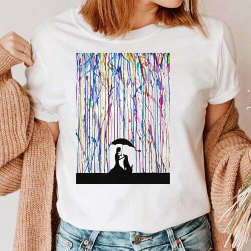 Women Dog Pet Love Watercolor 90s T Shirt Female Tee Fashion Cartoon Short Sleeve T-shirt Graphic Top Print Ladies Clothing