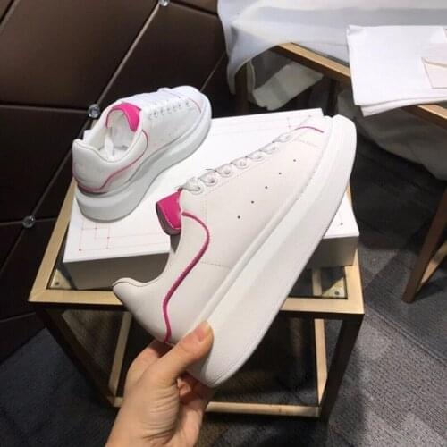2021 Women Sneakers Leather Shoes Spring Trend Casual Flats Sneakers Female New Fashion Comfort White Vulcanized Platform Shoes