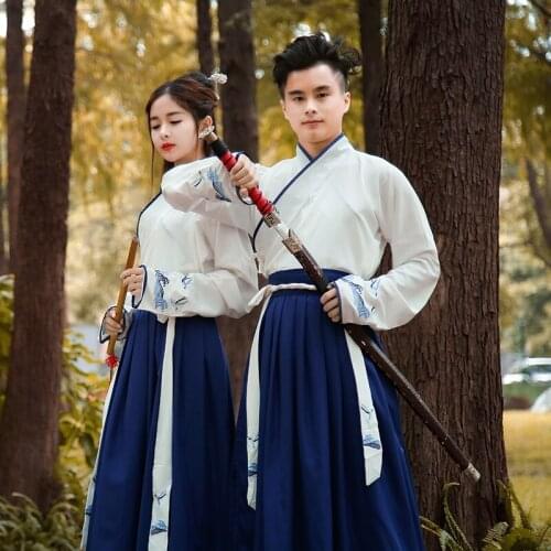 Hanfu Cosplay Female Chinese Costume Hanfu Man Folk Dress Chinese Coupon Dress Hmong Chinese Dance Costumes Festival Outfit