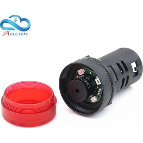 Intermittent sound flash buzzer ED16-22sm alarm device 22MM 12V 24V 110V 220V