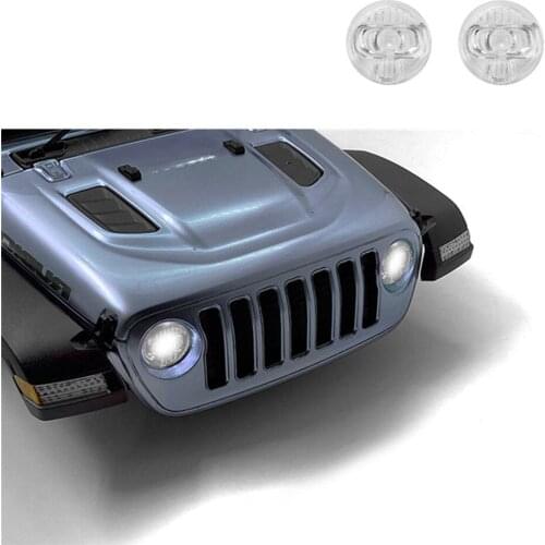 1 pair Transparent Headlight Cover High Simulation Lampshade for AXIAL SCX10 III Wrangler RC Car Accessories
