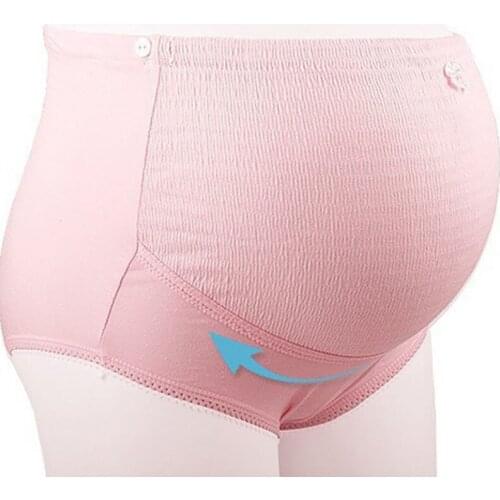 100% Cotton Women Maternity Short Pants Pregnancy Loose Panties High Waist Underwear