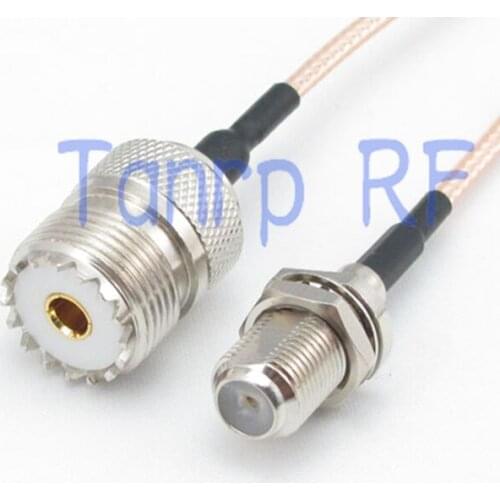 15CM Pigtail coaxial jumper cable RG316 extension cord 6inch UHF female jack to F female jack RF adapter connector