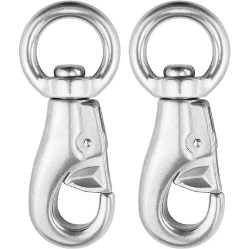 2Pcs Swivel Snap Hook Snap Shackle 1000Lb Capacity Rated Indoor Outdoor Hanging Hammock Boat Rigging Hardware