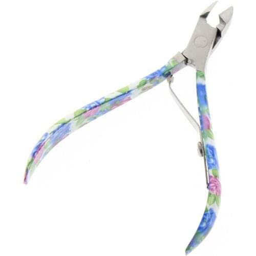 9.5cm Colorful Handle Best Professional Stainless Steel Dead Skin Nail Cuticle Nipper Scissor Cutter Trimmer Tool