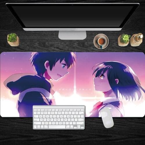 XL Mousepad Large Anti-slip Anime Lockedge Computer Gamer Mouse Pad Cartoon PC Laptop Keyboard Natural Rubber Mousepad 900*400mm