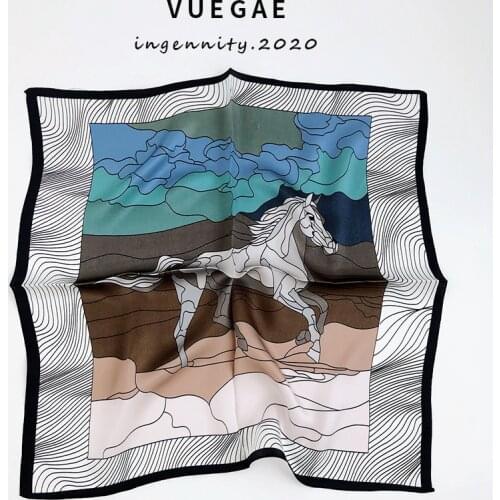 Hot Sale 2020 New Women Hijab Winter 100% Silk Scarf Small Square Scarves Brand Womens Neck Bandana Poncho Foulard Femme