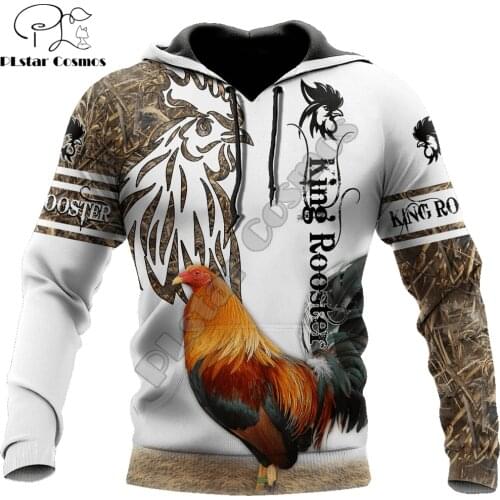 Love Rooster Tattoo 3D All Over Printed Autumn Men Hoodies Unisex Casual Pullover Zip Hoodie Streetwear sudadera hombre DW0589