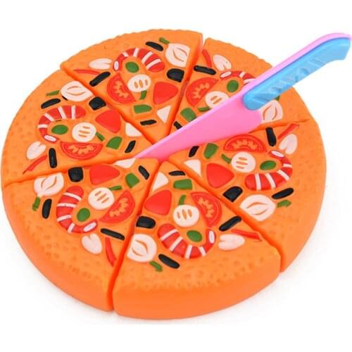 Children Kitchen Pretend Play Toys Cutting Pizza Fruit Vegetable Food Miniature Play Do House Education Toy Gift for Kids