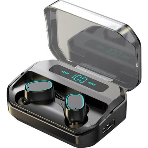 M8 Wireless Bluetooth 5.0 Digital Display Earphones In-Ear Earbuds Headphones