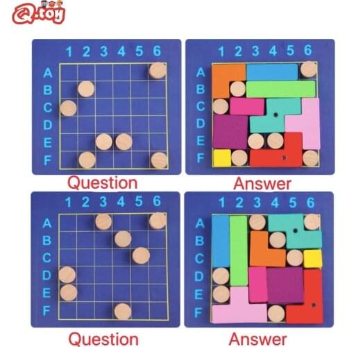 For Children new Magnetic wooden block logic teris Montessori preschool educational toys gifts for girls boys Christmas present