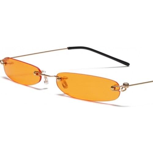 Small Designer Ladies Sunglasses Classy Luxury Designer Sun Glasses For Women Rimless Elegant Eyewear