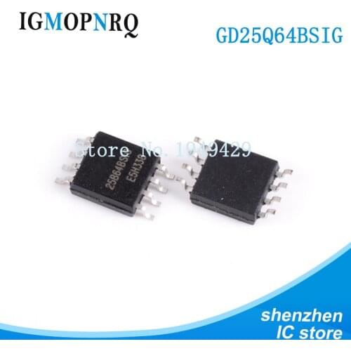 10pcs/lot 25Q64BSIG 64M memory chip flash memory chips GD25Q64BSIG SMD SOP-8 authentic