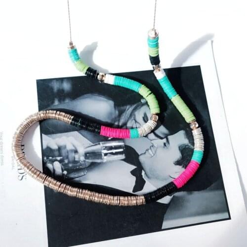 Fashion New Design Rainbow Color Charm Pendant Necklace