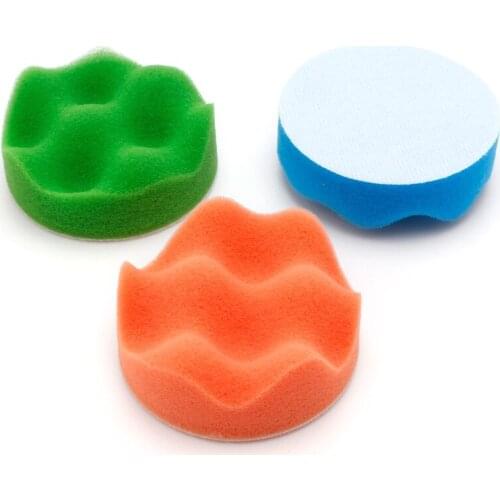 11 Pcs 3/4/5/6/7" Buffing Sponge Polishing Pad Kit Set For Car Polisher Buffer