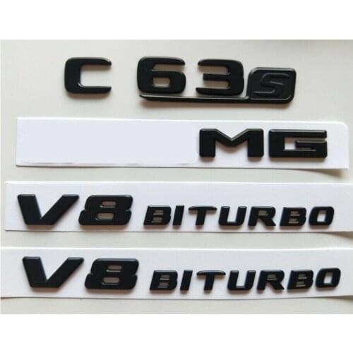 All Matt Black C63s for V8 BITURBO Emblems Emblem for W205 C205