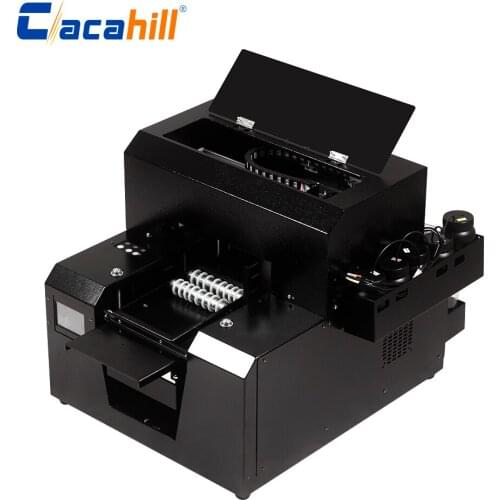 Commercial UV flatbed cylindrical printer 6 colors inkjet A4 automatic for printing on silicone/glass/metal/leather