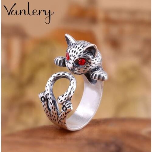 Romantic Charming Open Cat Ring for Women Vintage Boho Party Rings Gothic Punk Jewelry Gifts for Girls
