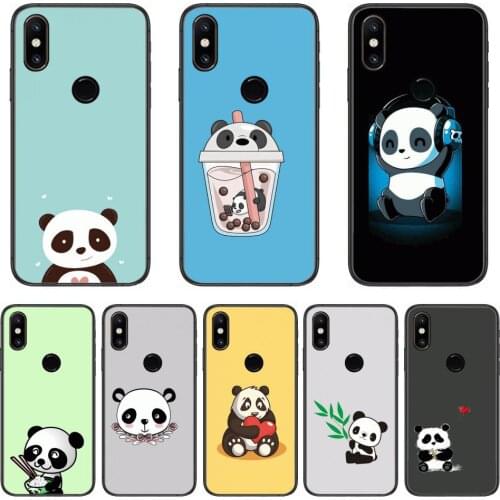 Cute Panda Phone Case For xiaomi M2 C3 X3 F2 Lite NFC 6 5 x Poco k30 Pro Anime Black Cover Silicone Back Pretty