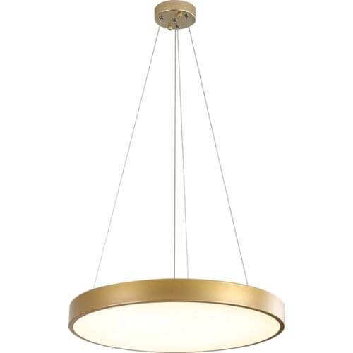 2021 New LED 5cm Ultra Thin Round Gold Silver Lustre Hanging Lamps Suspension Luminaire Lampen Pendant light For Foyer Office