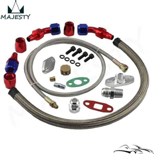 For T3 T4 T70 T66 TO4E nylon/steel Oil Feed Line Oil Return Line Oil Drain Line Kit