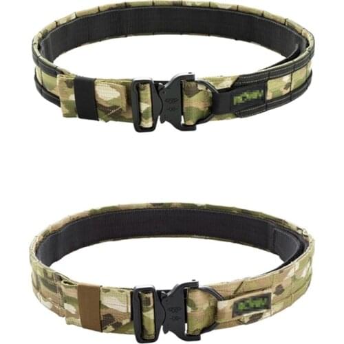 Tactical 5.0CM Wide CS Outdoor Military Army Fighter Belt Hunting Shooter Belt Double Layer Hard NL6 Material