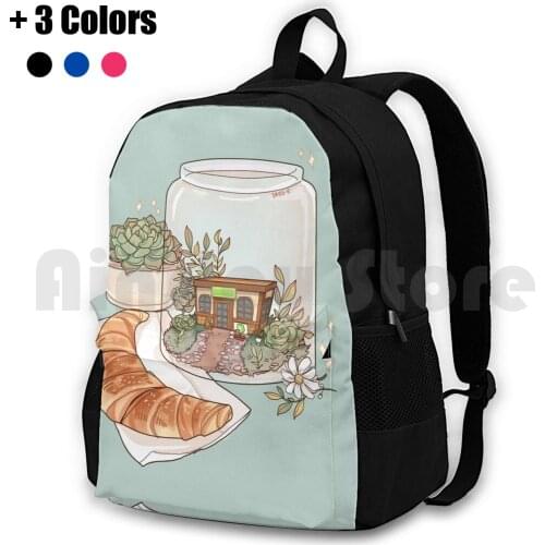 The Terrarium Outdoor Hiking Backpack Waterproof Camping Travel Acnl Animal Animal New Leaf Cute Plants Nature Succulents