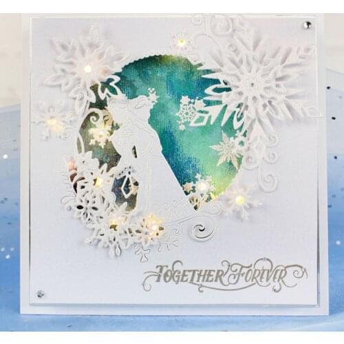 A Magical Cartoon Princess Surrounded By Snowflakes Cutting Dies For DIY Scrapbooking Album Embossing Paper Cards Making Dies