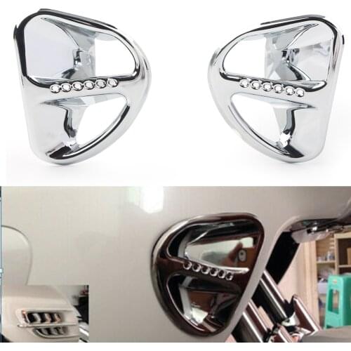 Goldwing GL1800 Motorcycle Fairing Air Intake Accent Grille Chrome ABS Decoration Parts 2Pcs For Honda Goldwing GL1800 2001-2011