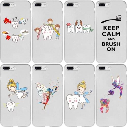 Funny Cartoon Dentist Dental Crowned Teeth Cover Case for Xiaomi Redmi Note 9 9S 9A 9C 8T 8 7 6 5 4 Pro Max Prime
