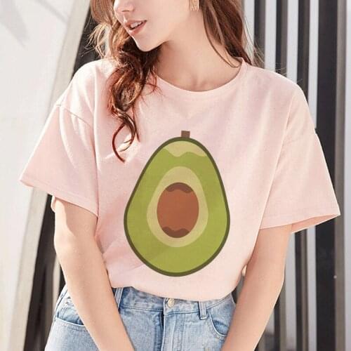 Pineapple&avocado Friends Fruit Clothing T-shirt Fashion Harajuku Tee Top Graphic T Shirt Women Kawaii Camisas Mujer Clothes