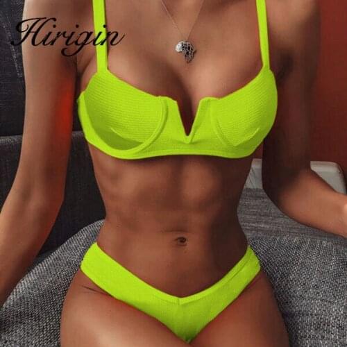 Women Push-up Padded Bra Bandage Bikini Set Swimsuit Triangle Swimwear Bathing